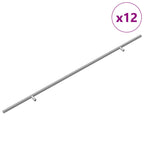Manija de armario 12 pcs Plateado 700mm Acero inoxidable