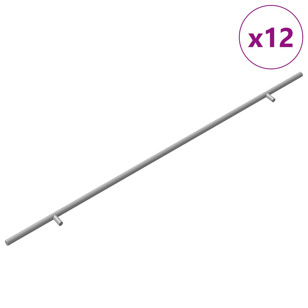 Manija de armario 12 pcs Plateado 800 mm Acero inoxidable