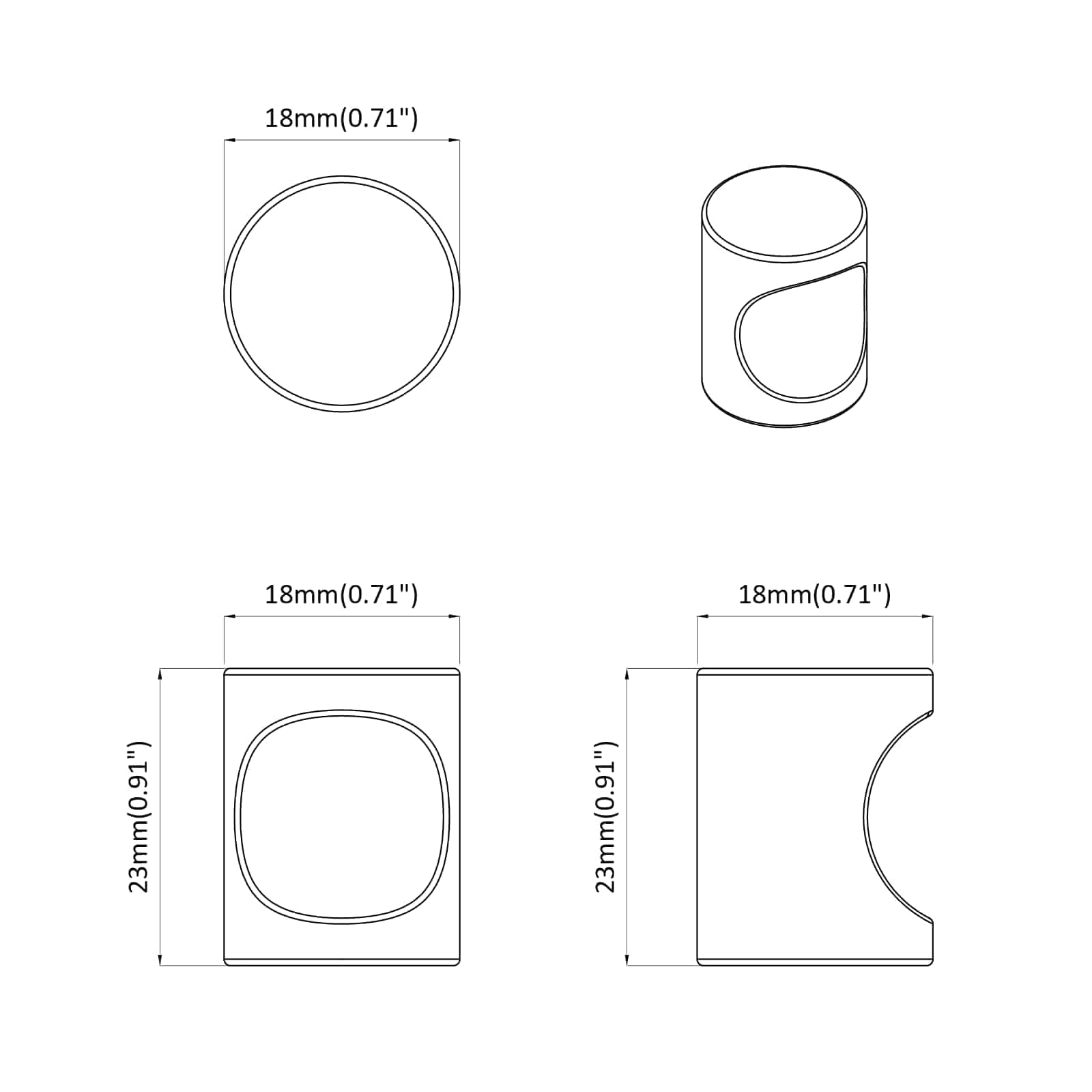 Perillas de armario 12 pcs Negro M4 x 12 mm Hierro
