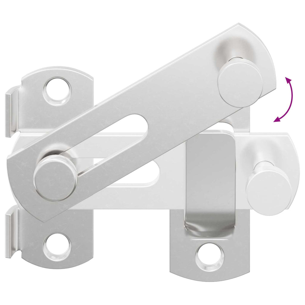 Cerradura de puerta 12 pcs Plateado 70 x 8 mm Acero