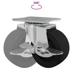 Rueda 12 pcs Negro y plateado 50,7 x 50,7 x 24,4 mm