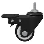 Ruedas 12 pcs Negro M6 x 37 mm Hierro y Nailon
