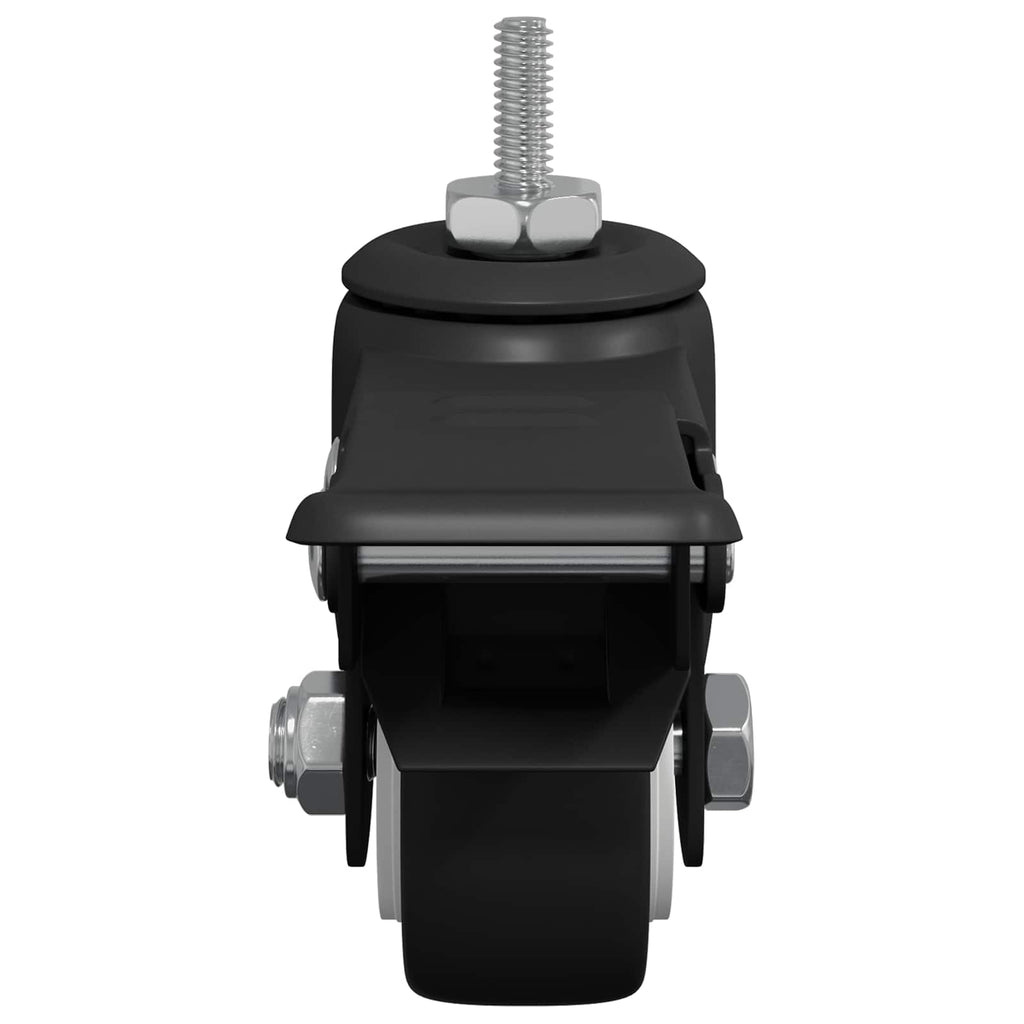 Ruedas 12 pcs Negro M6 x 37 mm Hierro y Nailon