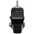 Ruedas 12 pcs Negro M6 x 37 mm Hierro y Nailon