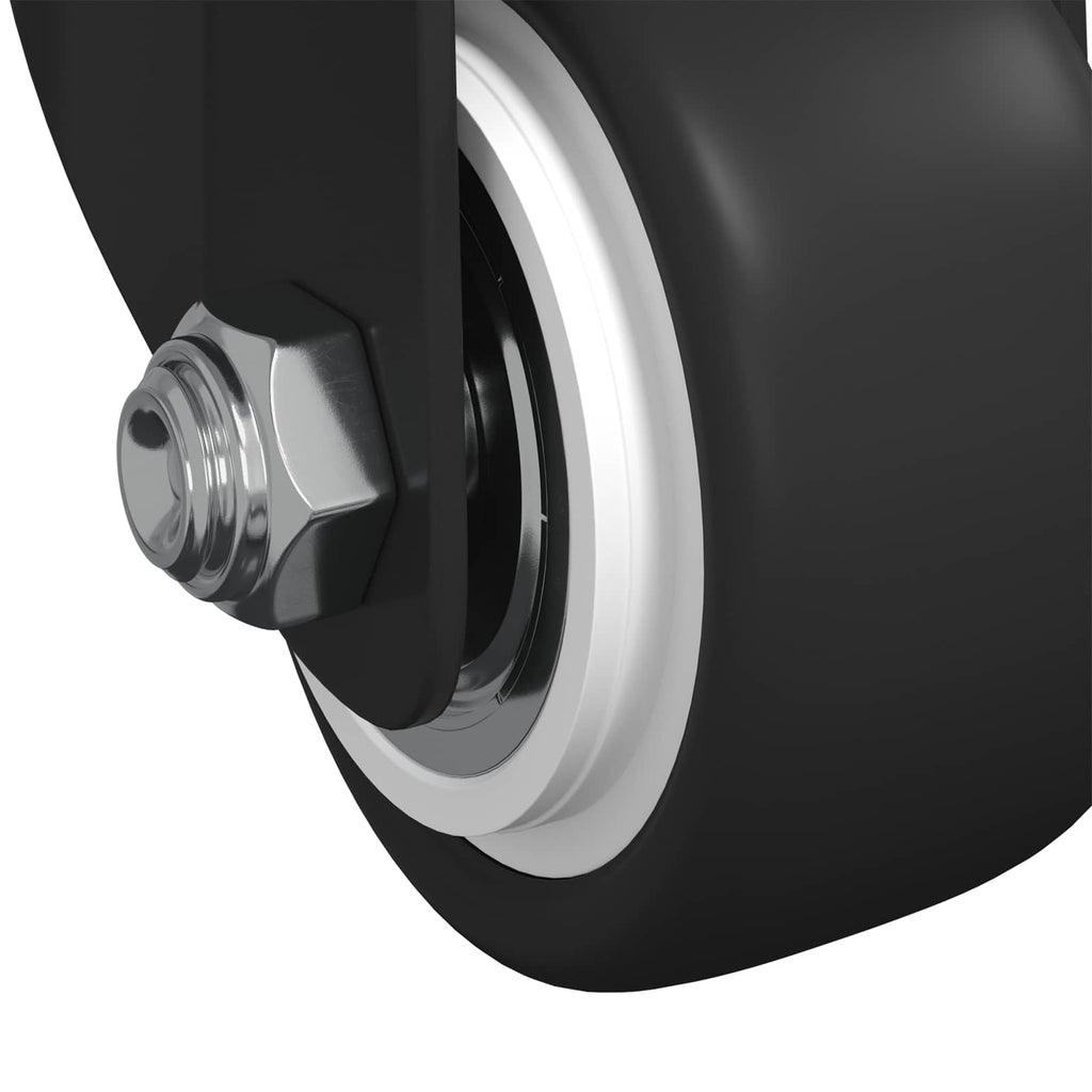 Rueda giratoria 12 pcs Negro 40,4 x 40,4 x 19,7 mm
