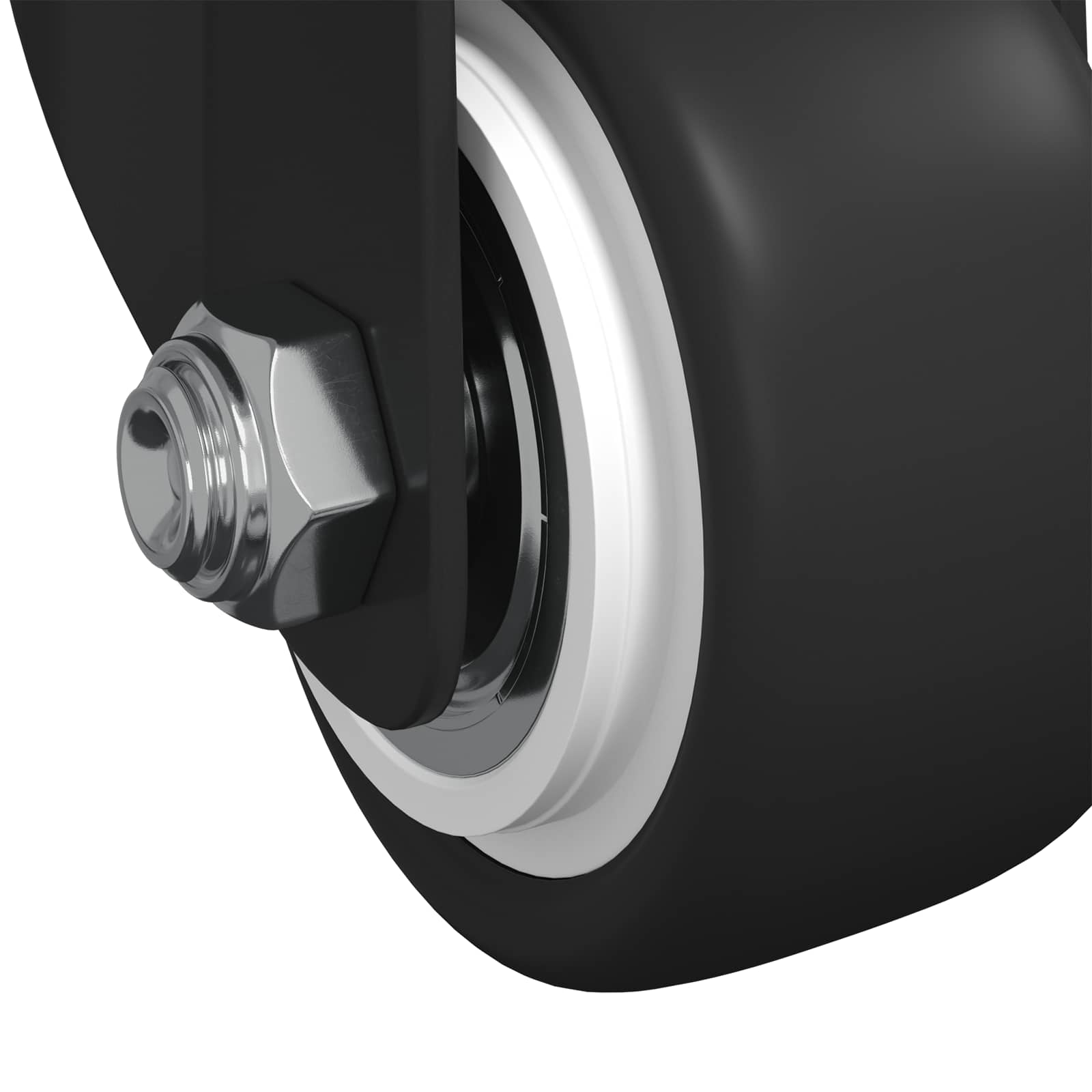 Rueda giratoria 12 pcs Negro 40,4 x 40,4 x 19,7 mm