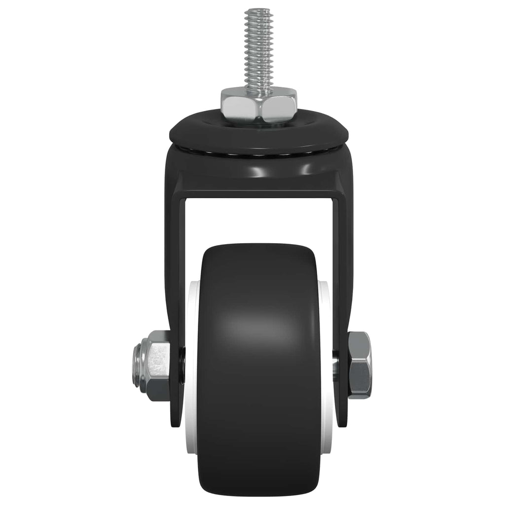 Rueda giratoria 12 pcs Negro 40,4 x 40,4 x 19,7 mm