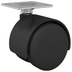 Rueda giratoria 12 pcs Negro 39,5 x 39,5 x 37,8 mm Hierro y PP