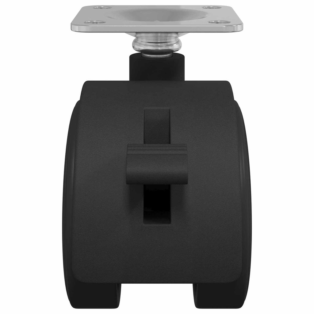 Rueda 12 pcs Negro 39,5 x 39,5 x 37,8 mm Hierro y polipropileno