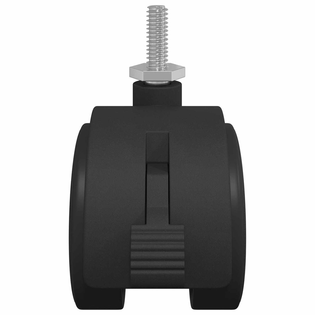 Rueda 12 pcs Negro y Plata 40,1 x 40,1 x 37,8 mm Hierro y PP