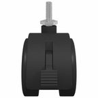 Rueda 12 pcs Negro y Plata 40,1 x 40,1 x 37,8 mm Hierro y PP