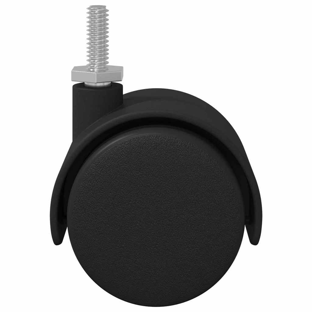 Ruedas 12 pcs Negro 40,1 x 37,8 mm PP y hierro