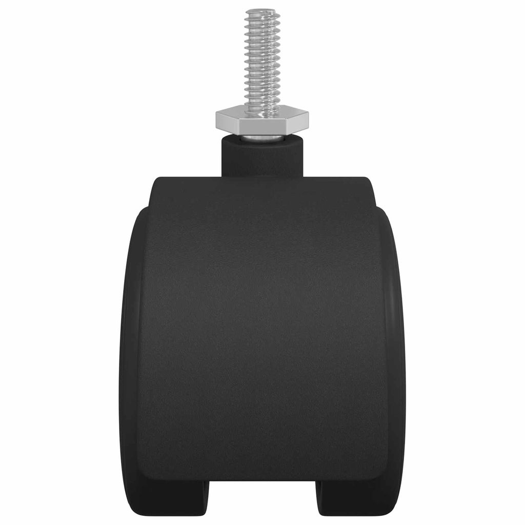 Ruedas 12 pcs Negro 40,1 x 37,8 mm PP y hierro
