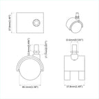 Ruedas 12 pcs Negro 40,1 x 37,8 mm PP y hierro