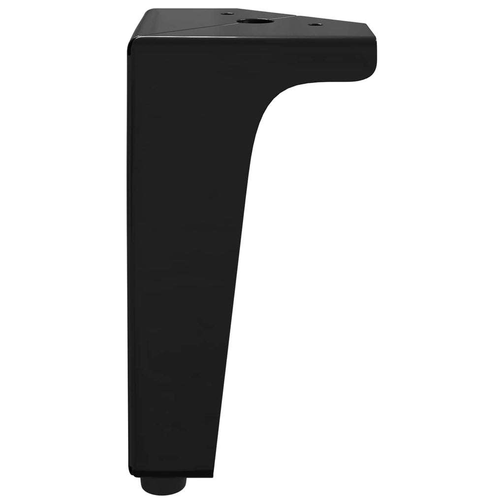 Patas de Muebles 12 pcs Negro 54,1 x 54,1 x 100 mm Hierro