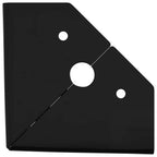 Patas de Muebles 12 pcs Negro 54,1 x 54,1 x 100 mm Hierro