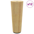 Patas de Muebles 12 pcs Marrón Ø 44 x 100 mm