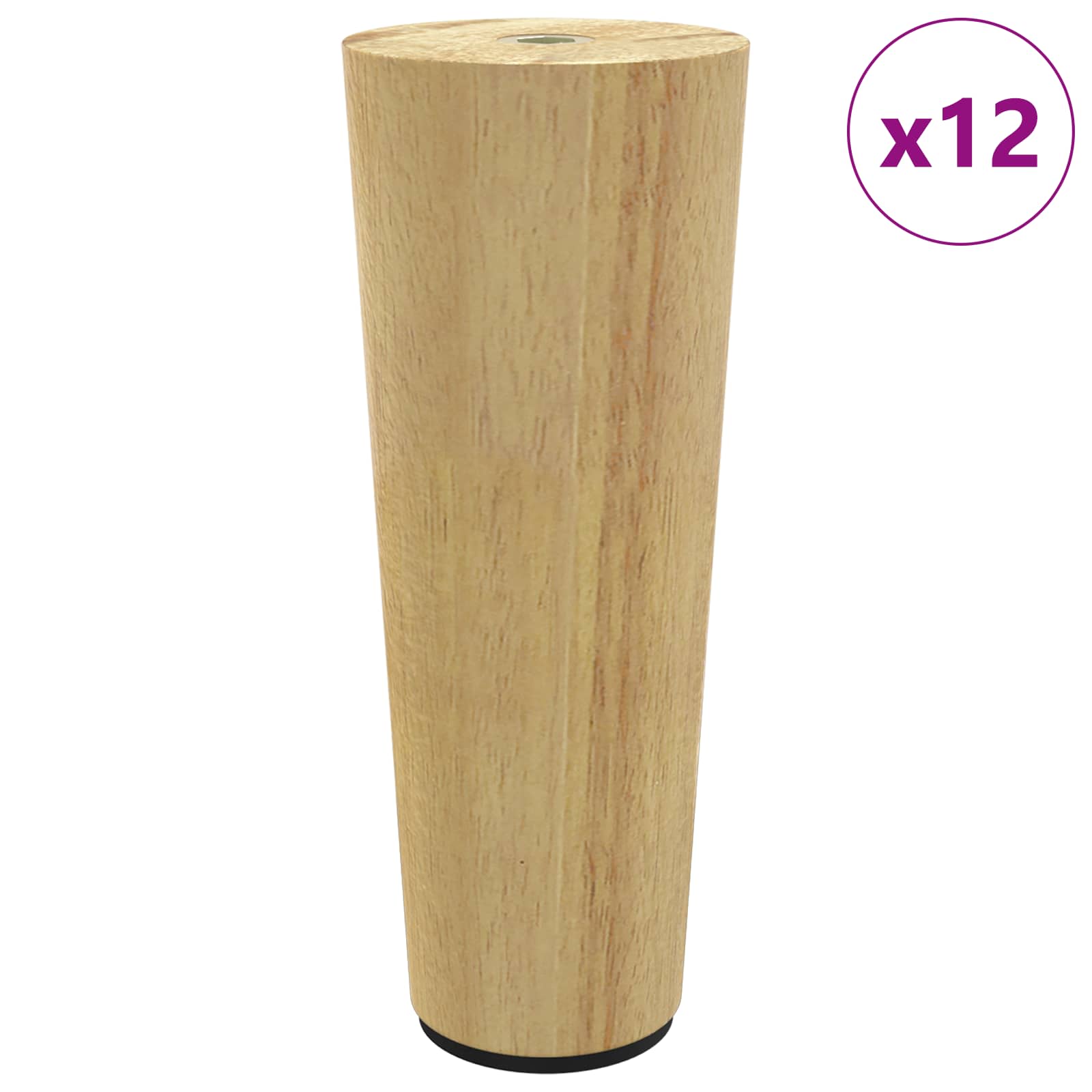 Patas de Muebles 12 pcs Marrón Ø 44 x 100 mm