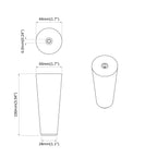 Patas de Muebles 12 pcs Marrón Ø 44 x 100 mm