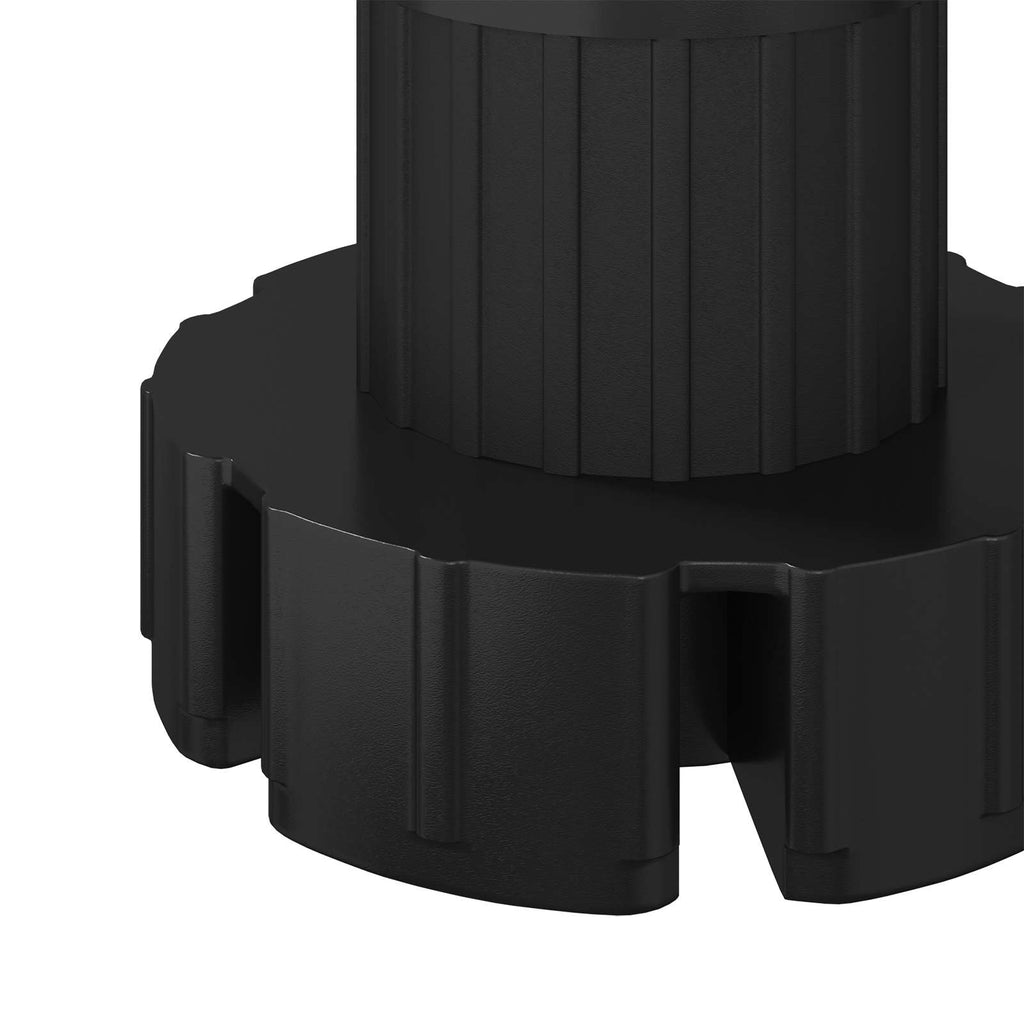 Patas de Muebles Ajustable 12 pcs Negro 46 x 46 x 128 mm PP