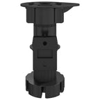 Patas de Muebles Ajustable 12 pcs Negro 46 x 46 x 128 mm PP