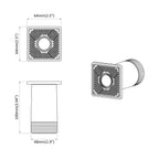 Patas de Muebles Ajustable 12 pcs 64 x 64 x 100 mm PP