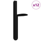 Patas de Muebles 12 pcs Negro 66 x 36 x 160 mm Hierro