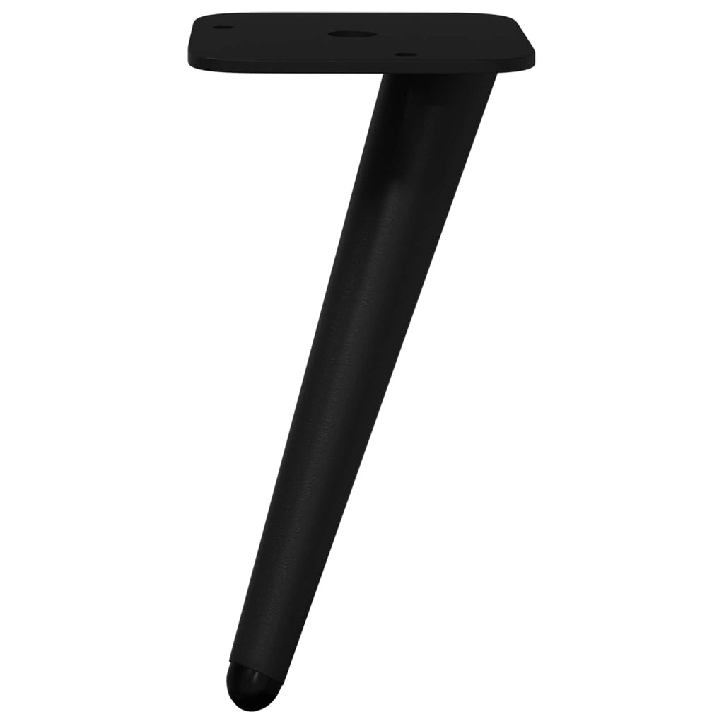 Pies de Soporte 12 pcs Negro 56 x 56 x 100 mm Hierro