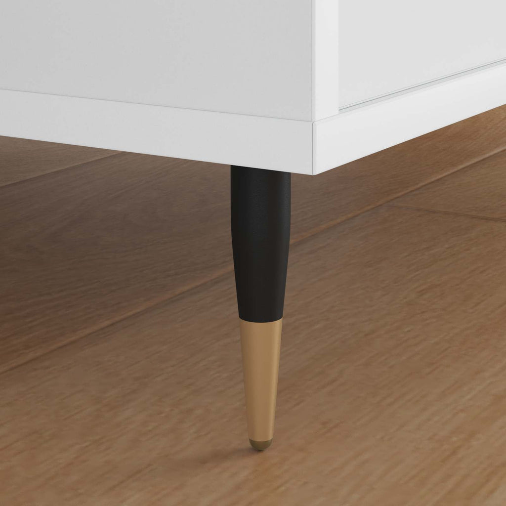 Patas de Muebles 12 pcs Negro y dorado Ø 40 x 98 mm Hierro