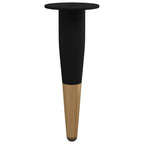 Patas de Muebles 12 pcs Negro y dorado Ø 40 x 98 mm Hierro