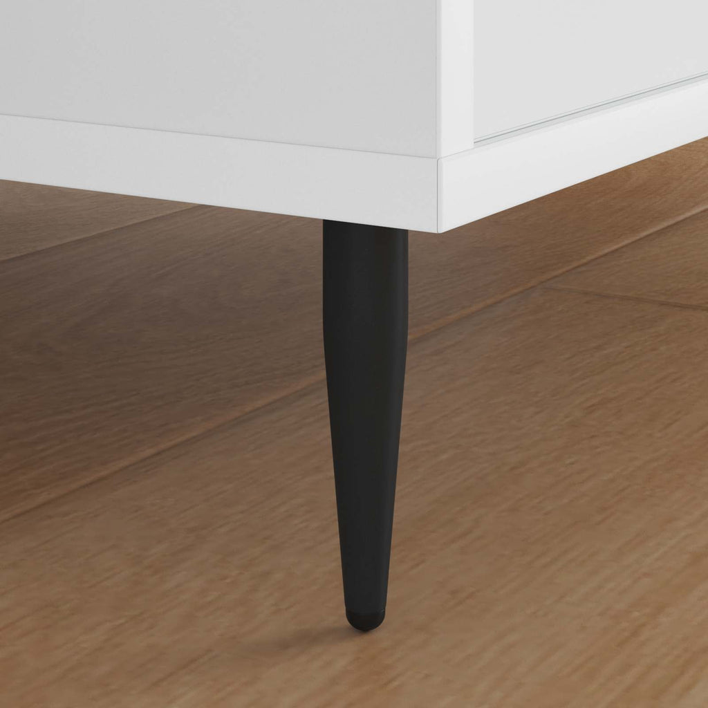 Patas de Muebles 12 pcs Negro Ø 40 x 98 mm Hierro