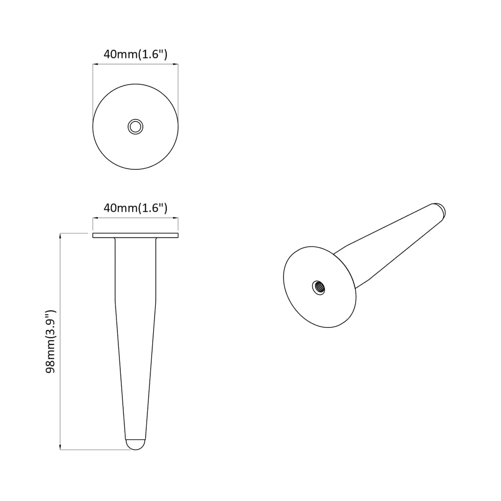 Pies de Soporte 12 pcs Dorado 98 x 40 mm Hierro