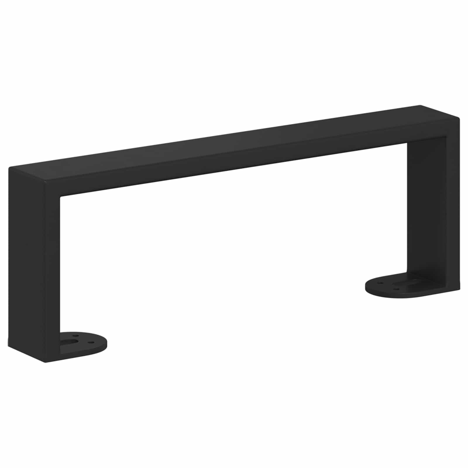 Patas de Muebles 12 pcs Negro 281 x 40,5 x 100 mm Hierro
