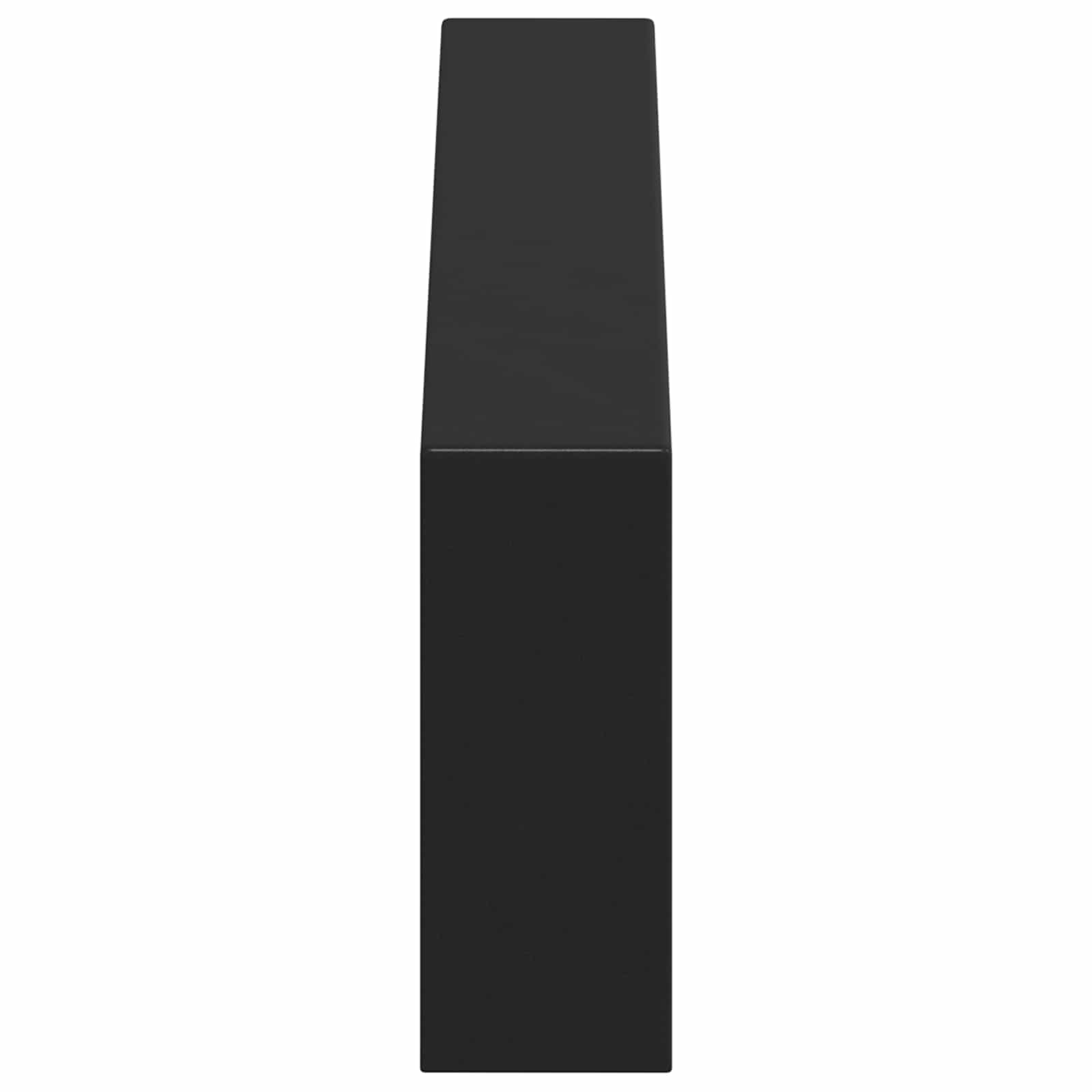 Patas de Muebles 12 pcs Negro 281 x 40,5 x 100 mm Hierro
