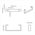Patas de Muebles 12 pcs Negro 281 x 40,5 x 100 mm Hierro