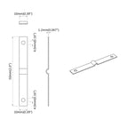 Placa de Impacto 12 pcs Plateado 50 x 10 x 1,2 mm Hierro