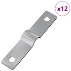 Placa de Impacto 12 pcs Plateado 50 x 10 x 1,2 mm Hierro