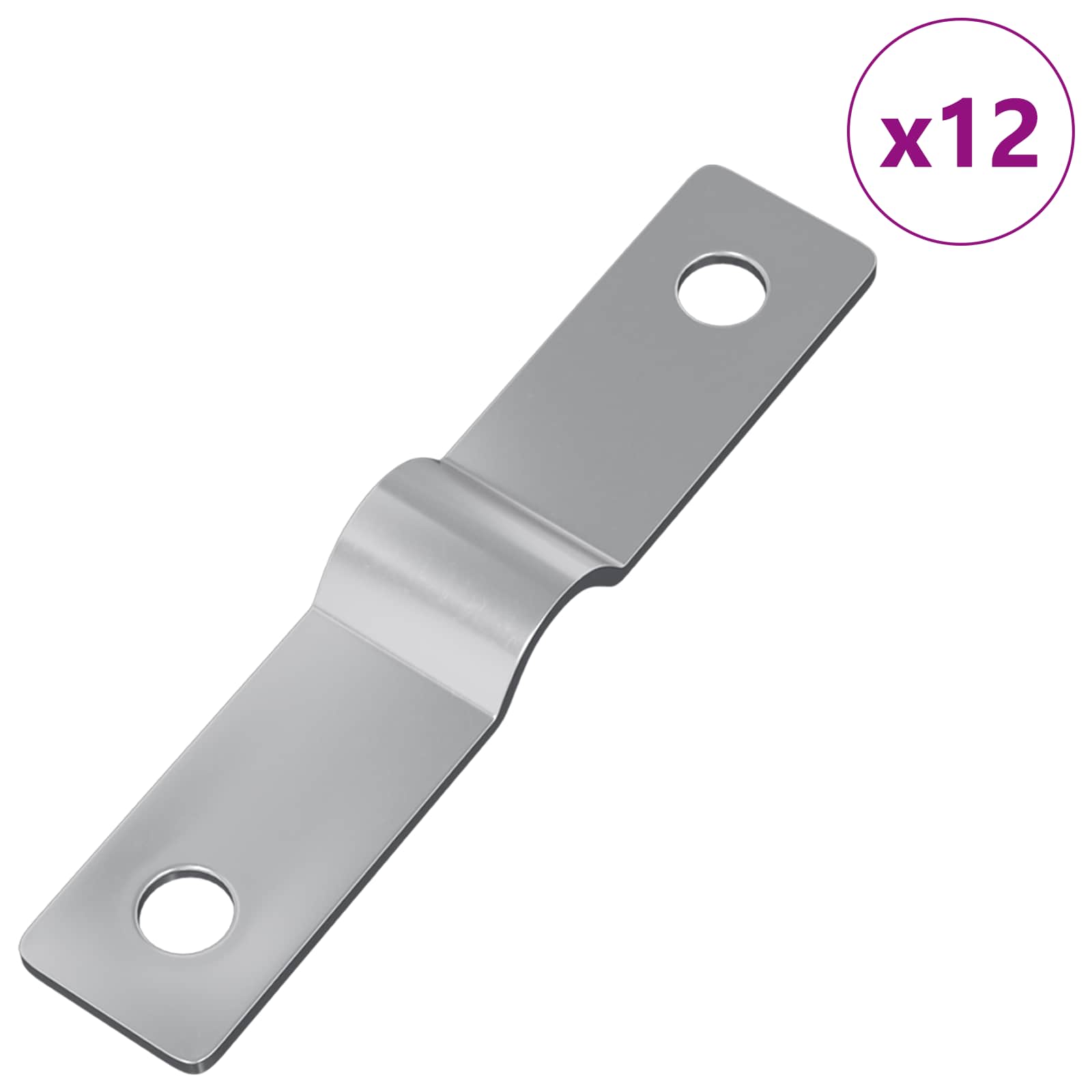 Placa de Impacto 12 pcs Plateado 50 x 10 x 1,2 mm Hierro
