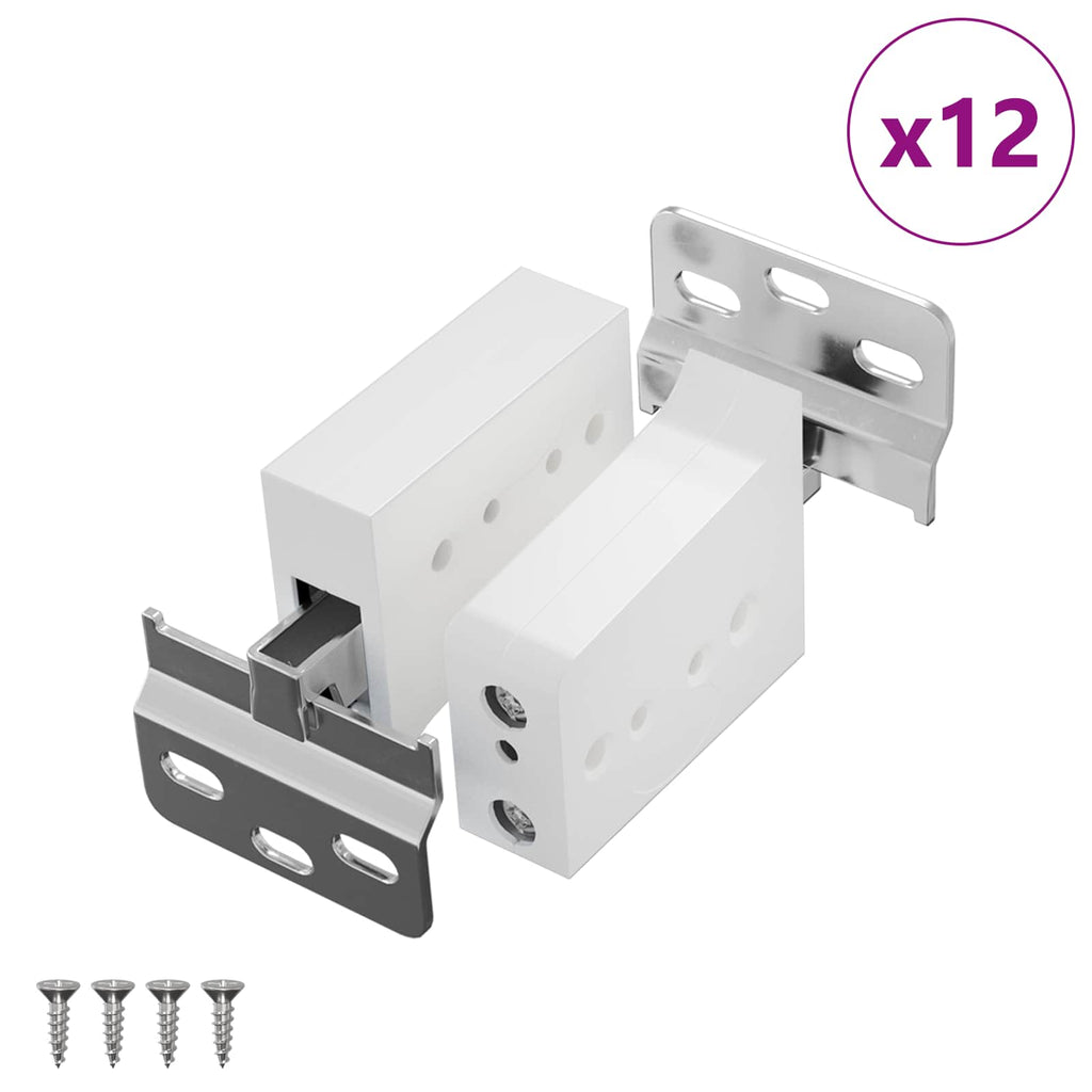 Soporte de gabinete colgante 12 pcs 70 x 48 x 19 mm