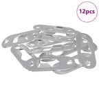 Percha con Agujero de Llave 12 pcs Plateado 45 x 16 x 3.5 mm