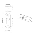 Percha con Agujero de Llave 12 pcs Plateado 45 x 16 x 3.5 mm