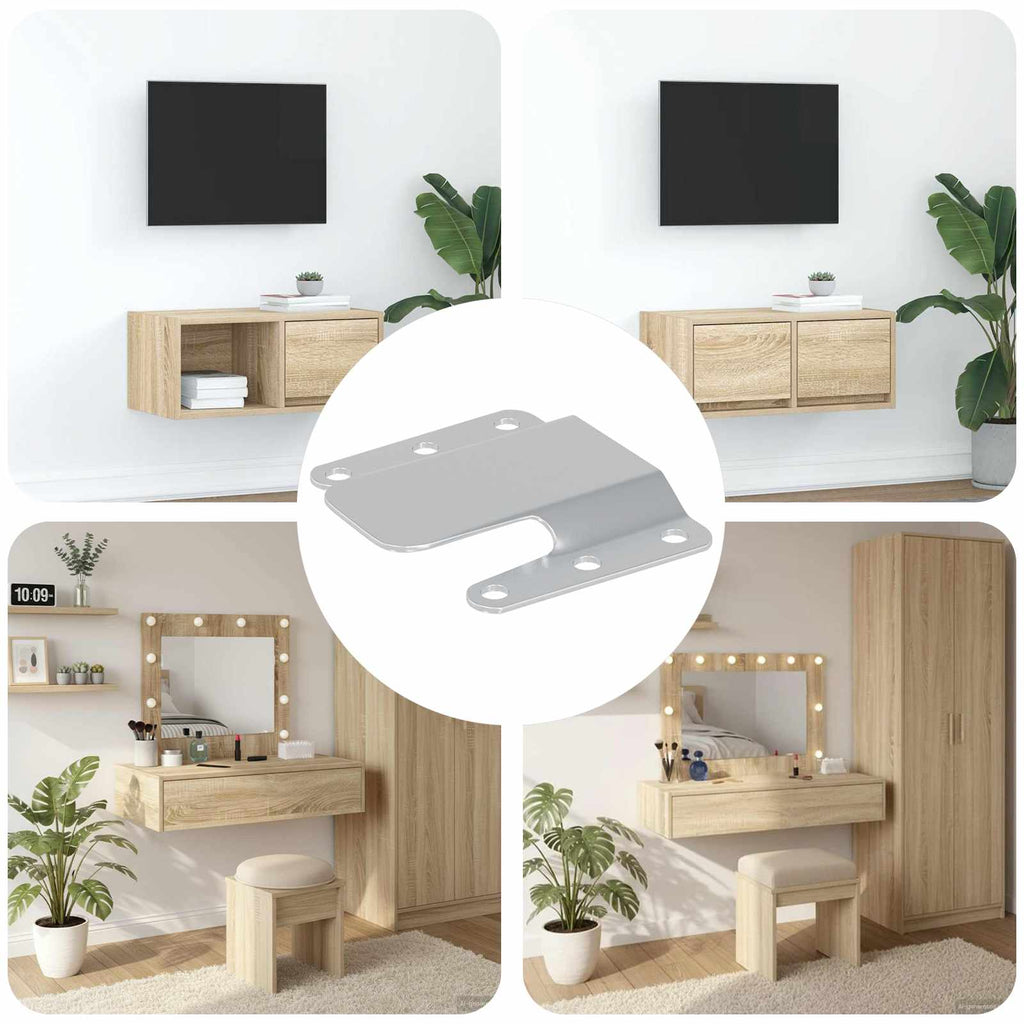 Soporte de Montaje Flush 12 pcs Plateado 75 x 66 x 1,4 mm Acero
