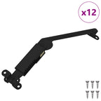 Bisagra de soporte para tapa 12 pcs Negro 192 x 32 x 50 mm