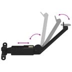Bisagra de soporte para tapa 12 pcs Negro 192 x 32 x 50 mm