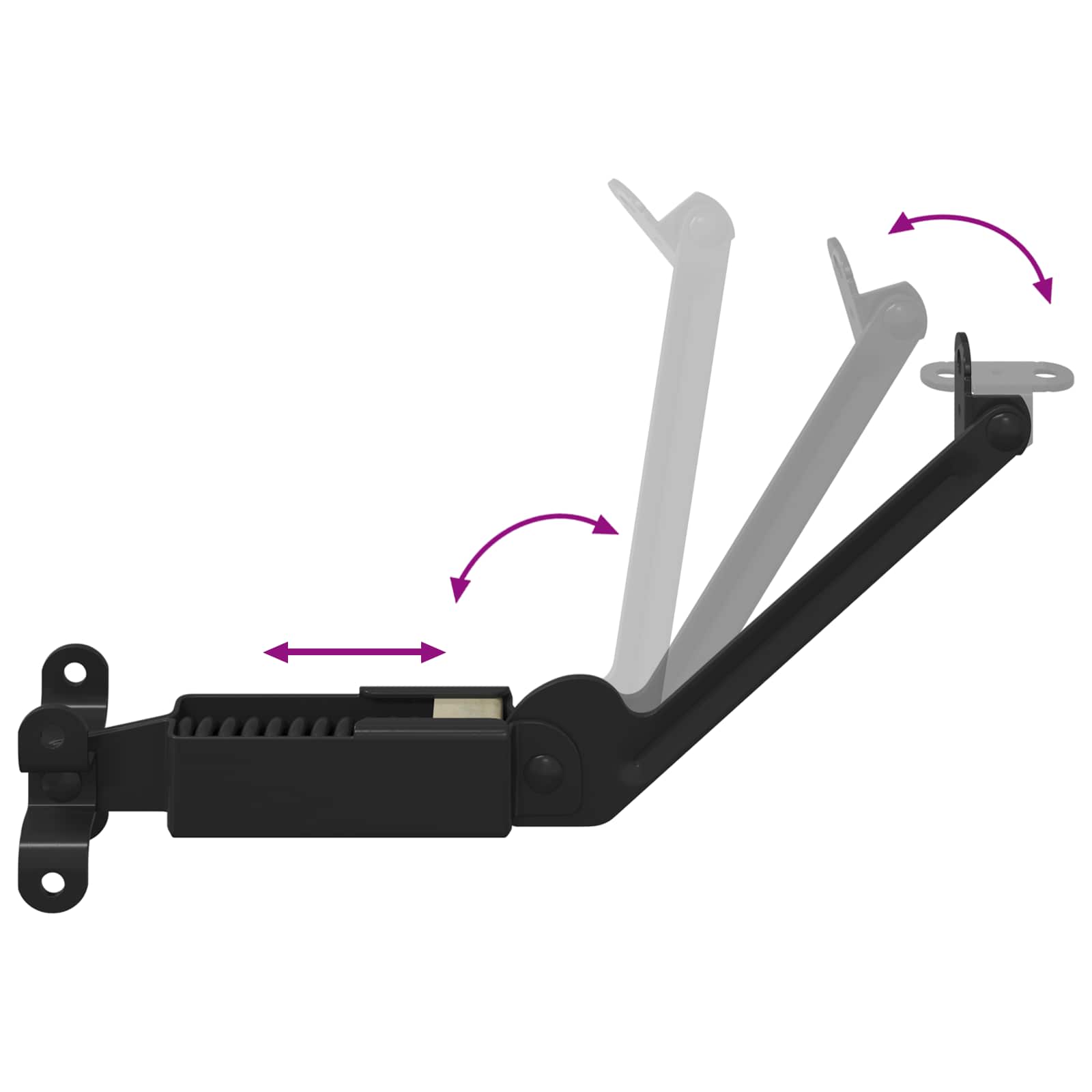 Bisagra de soporte para tapa 12 pcs Negro 192 x 32 x 50 mm