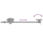 Bisagra de soporte para tapa 12 pcs Plateado 194 x 36 x 18 mm