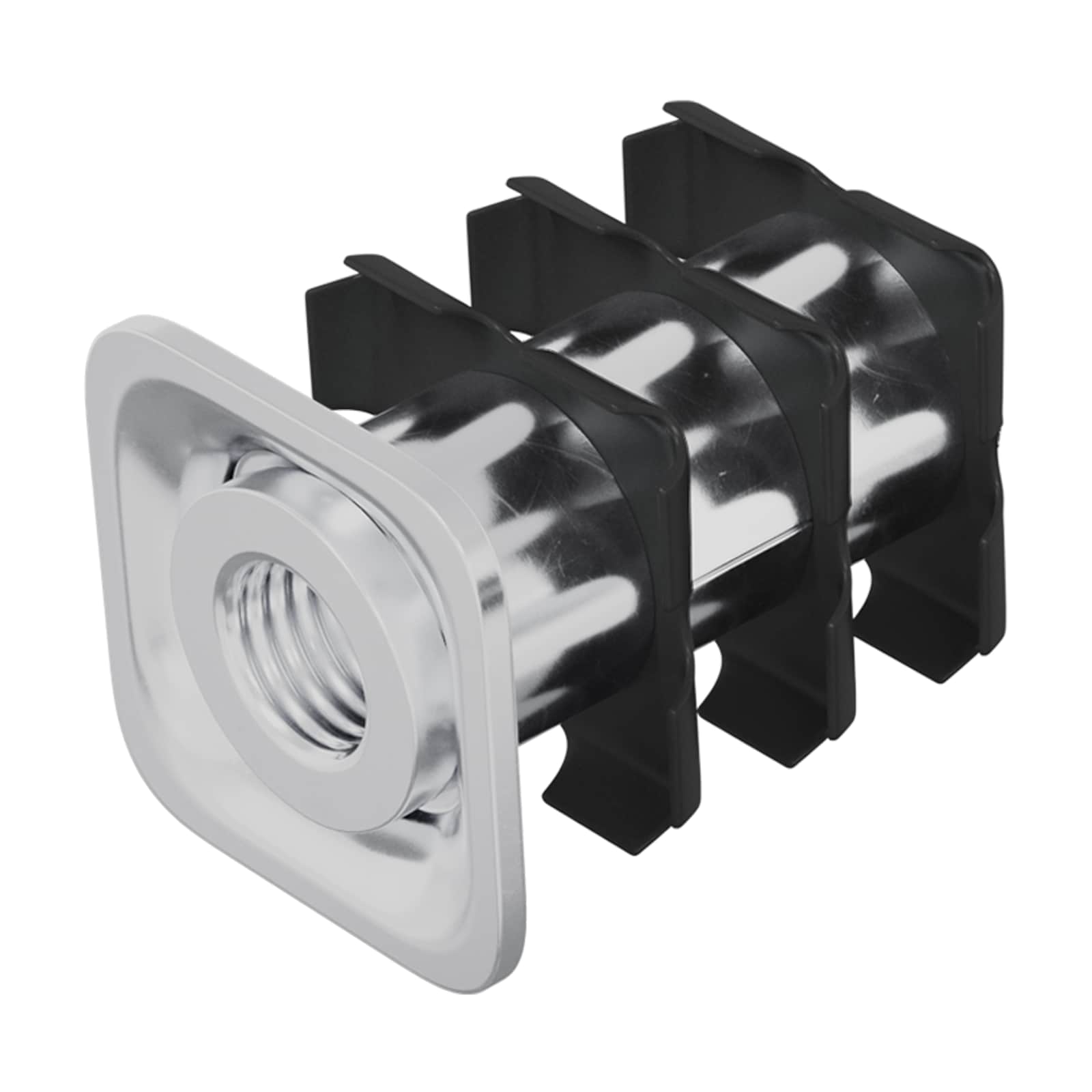 Inserto de tubo roscado 12 pcs Negro y Plata Acero Galvanizado