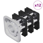 Inserto de tubo roscado 12 pcs Negro y Plata Acero Galvanizado
