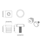 Niveladores para Muebles Ajustable 12 pcs Negro M6 PP