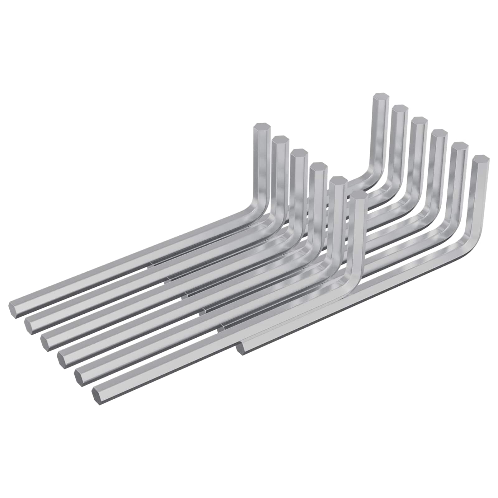 Llave hexagonal 12 pcs Plateado 20 x 52 mm Acero